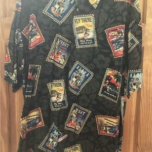 Big Dogs vintage Aloha Black Patterned Men's Shirt